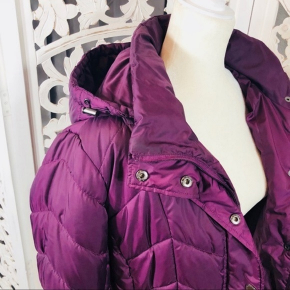 St. John’s Bay Purple Quilted Puffer Jacket Coat - Picture 2 of 5